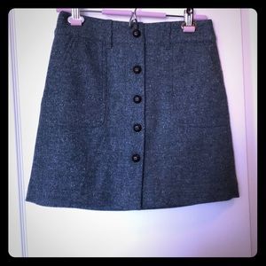 Teal wool fully lined a line skirt